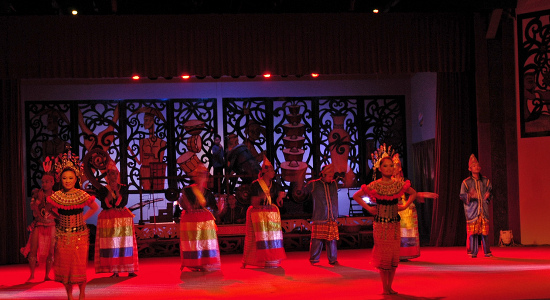 Traditional dance performed at the Sarawak Cultural Village