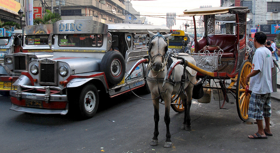 The Jeepney and Kalesa are one of the oldest forms of transportation in the Philippines.